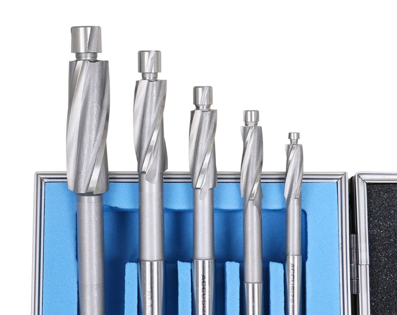 Accusize Industrial Tools 7 Pc'' H.S.S. Solid Capscrew Counterbore Set 3 Flute Straight Shank, 509S-0007 - Image 5